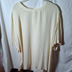 Jones New York Cream Relaxed Boxy Blouse (Can046)